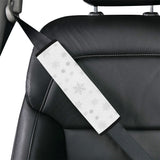 Snowflake pattern white background Car Seat Belt Cover