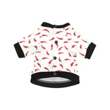 Chili peppers pattern All Over Print Pet Dog Round Neck Fuzzy Shirt