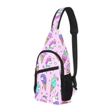 Cute ice cream cone animal pattern All Over Print Chest Bag
