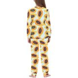 Watercolor papaya pattern Kids' Boys' Girls' All Over Print Pajama Set