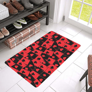 Casino Cards Suits Pattern Print Design 02 Doormat