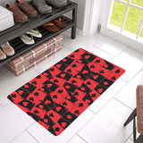 Casino Cards Suits Pattern Print Design 02 Doormat