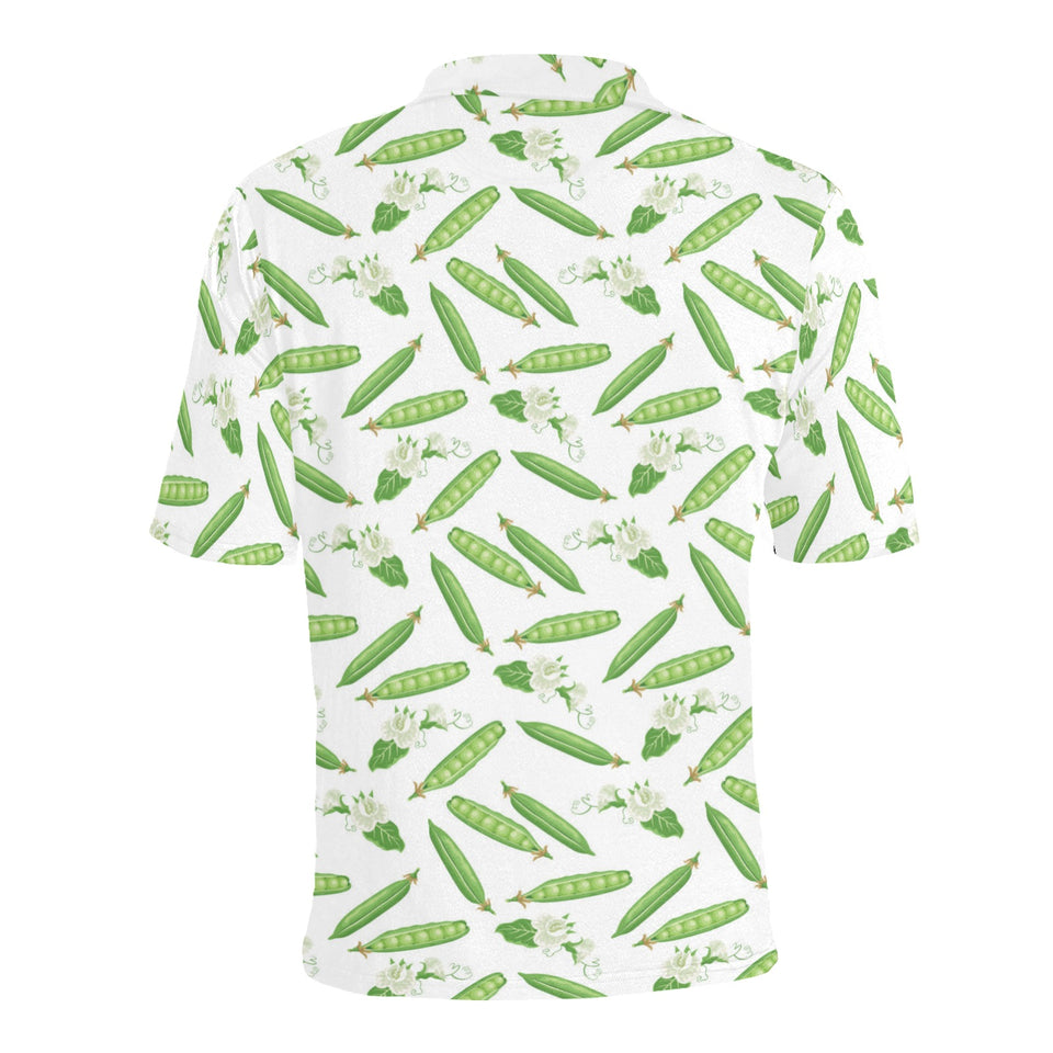 Green Peas Pattern Print Design 04 Men's All Over Print Polo Shirt
