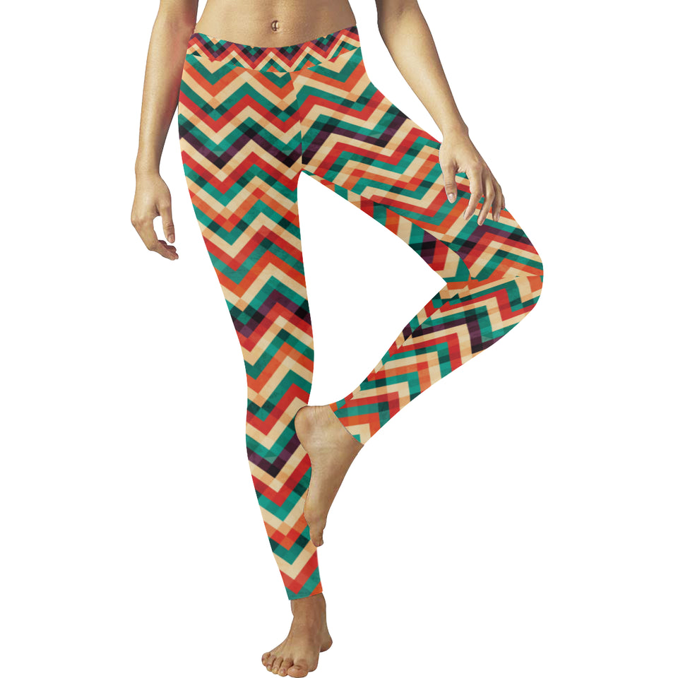 zigzag chevron colorful pattern Women's Legging Fulfilled In US