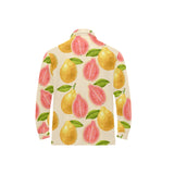 Beautiful guava pattern Men's Long Sleeve Polo Shirt