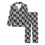 Music Notes Pattern Print Design 01 Women's Long Pajama Set