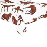 Horses running pattern background Tablecloth