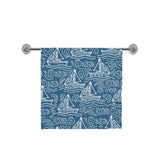 Hand drawn sailboat pattern Bath Towel