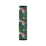 Parrot Palm tree leaves flower hibiscus pattern Car Seat Belt Cover