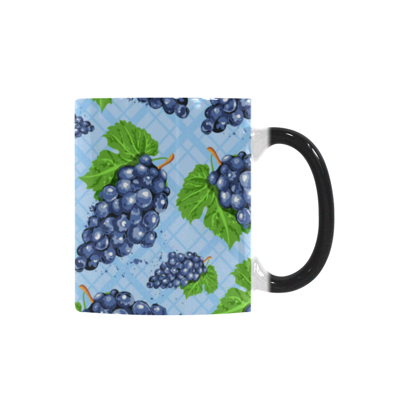 Watercolor grape pattern Morphing Mug Heat Changing Mug
