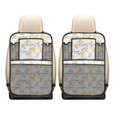 Greyhound Pattern Print Design 03 Car Seat Back Organizer