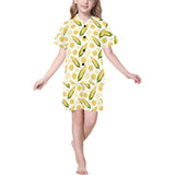 Corn Pattern Print Design 05 Kids' Boys' Girls' V-Neck Short Pajama Set