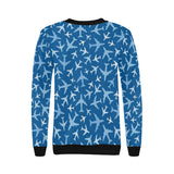 Airplane pattern in the sky Women's Crew Neck Sweatshirt