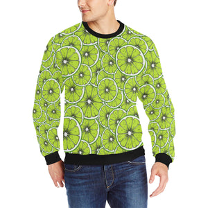 Slices of Lime design pattern Men's Crew Neck Sweatshirt
