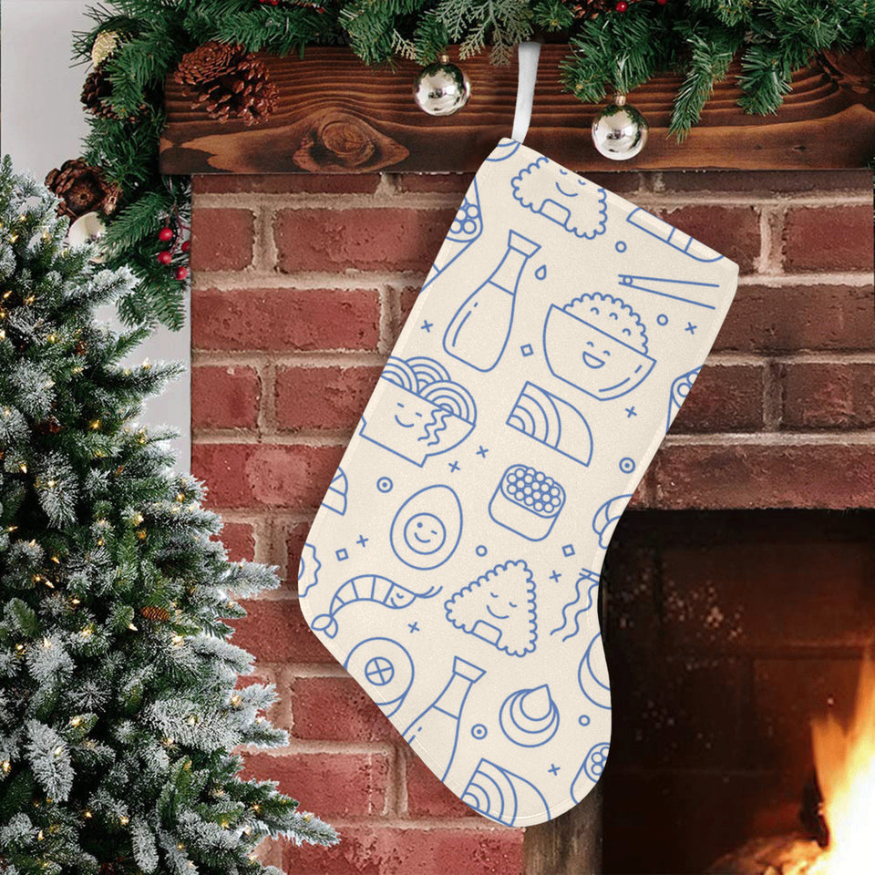 Cute sushi icon pattern Christmas Stocking