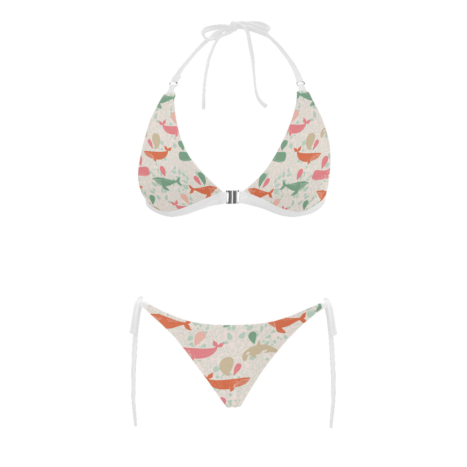 Cute whale pattern Sexy Bikinis Two-Piece Swimsuits