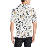Anchors Rudders pattern Men's All Over Print Polo Shirt