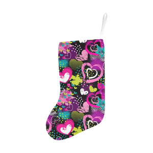 heart dot wave star creative design pattern Christmas Stocking