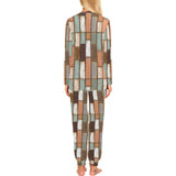 Wood Printed Pattern Print Design 02 Women's All Over Print Pajama Set