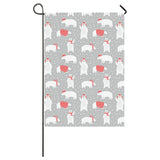 Cute polar bear christmas snow pattern House Flag Garden Flag