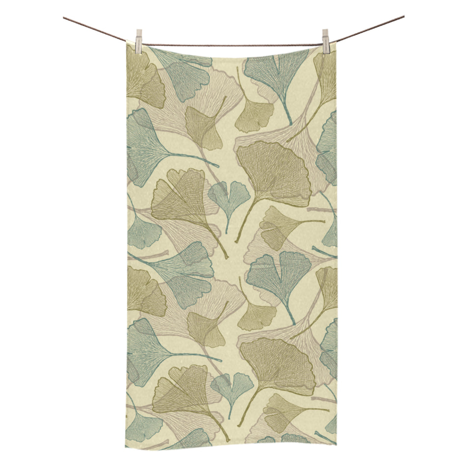 Ginkgo leaves design pattern Bath Towel