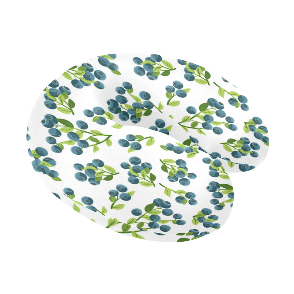 blueberry white background U-Shaped Travel Neck Pillow