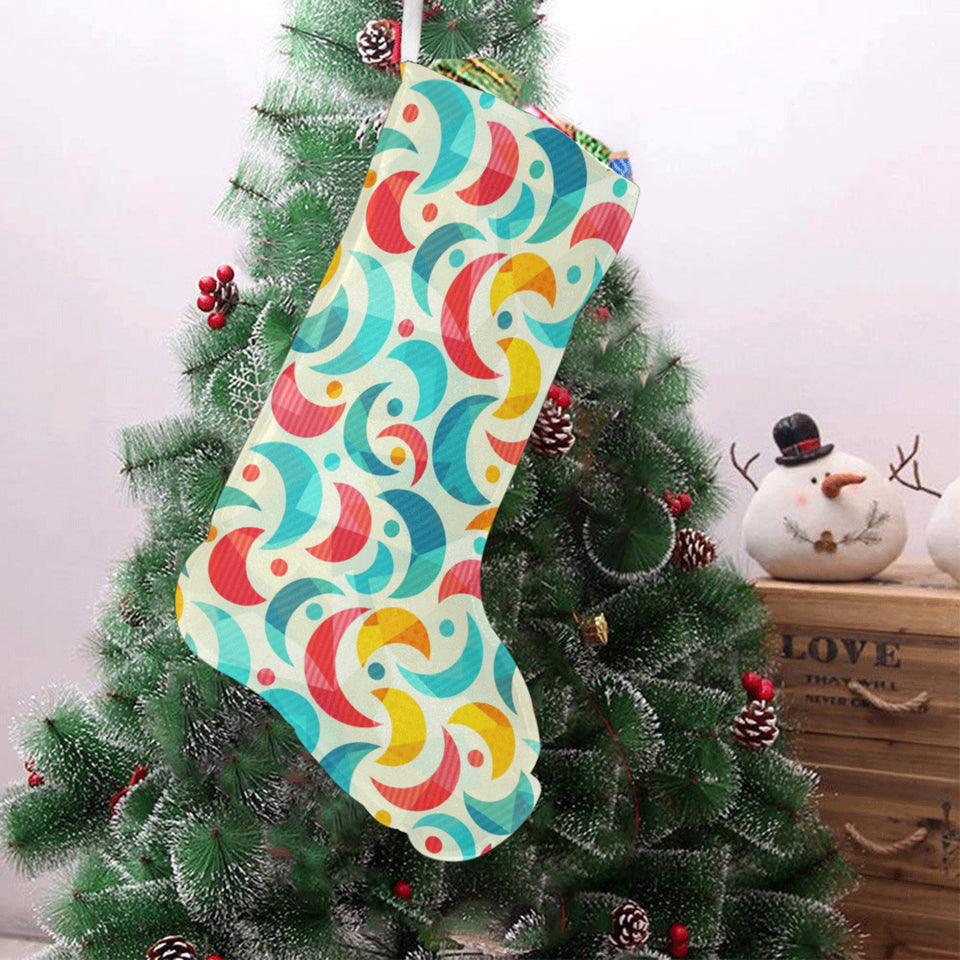 Colorful moon pattern Christmas Stocking