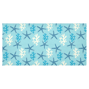 Blue starfish coral reef pattern Tablecloth
