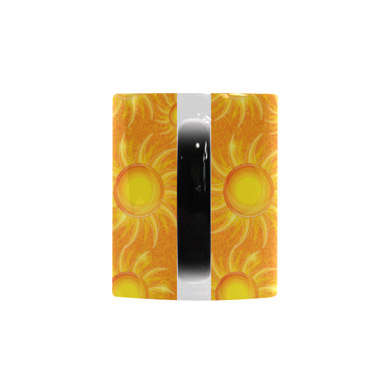 Sun orange background Morphing Mug Heat Changing Mug