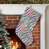 Colorful zebra skin pattern Christmas Stocking