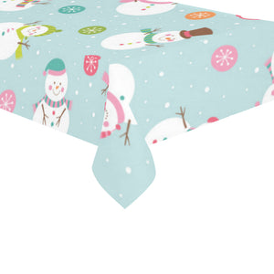 Cute snowman snowflake pattern Tablecloth