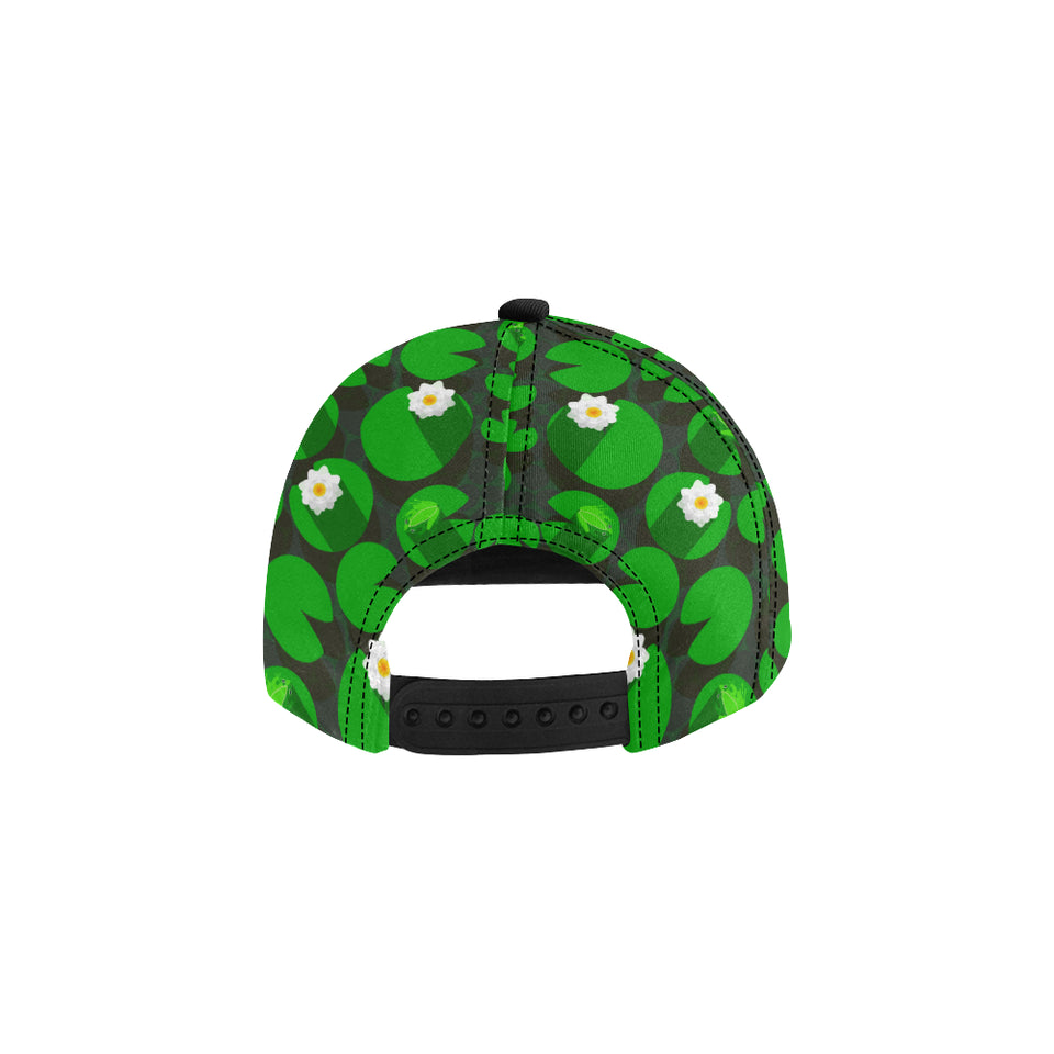 Frog waterlily pattern All Over Print Snapback Cap