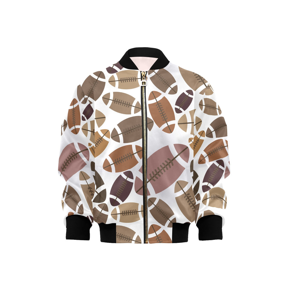American football ball pattern Kids' Boys' Girls' Bomber Jacket
