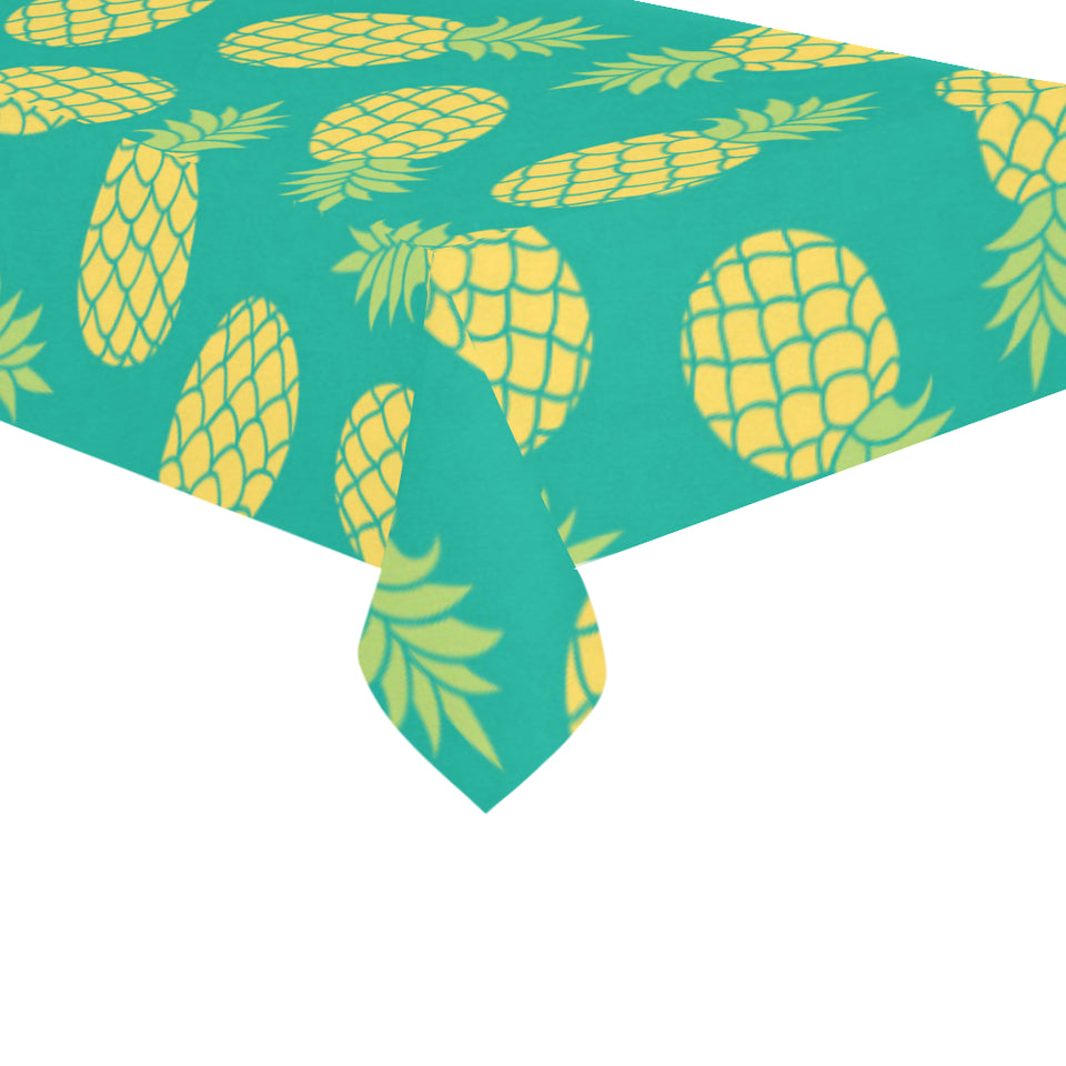 Pineapples pattern green background Tablecloth