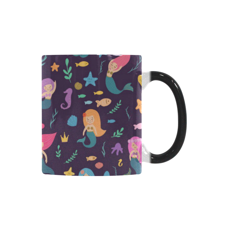 beautiful mermaid Fish jellyfish algae other marin Morphing Mug Heat Changing Mug