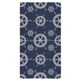 nautical steering wheel design pattern Bath Towel