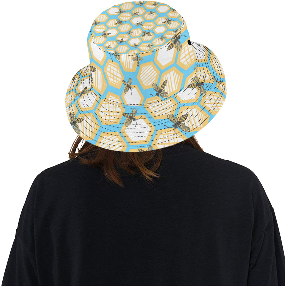 Bee honeycomb pattern Unisex Bucket Hat