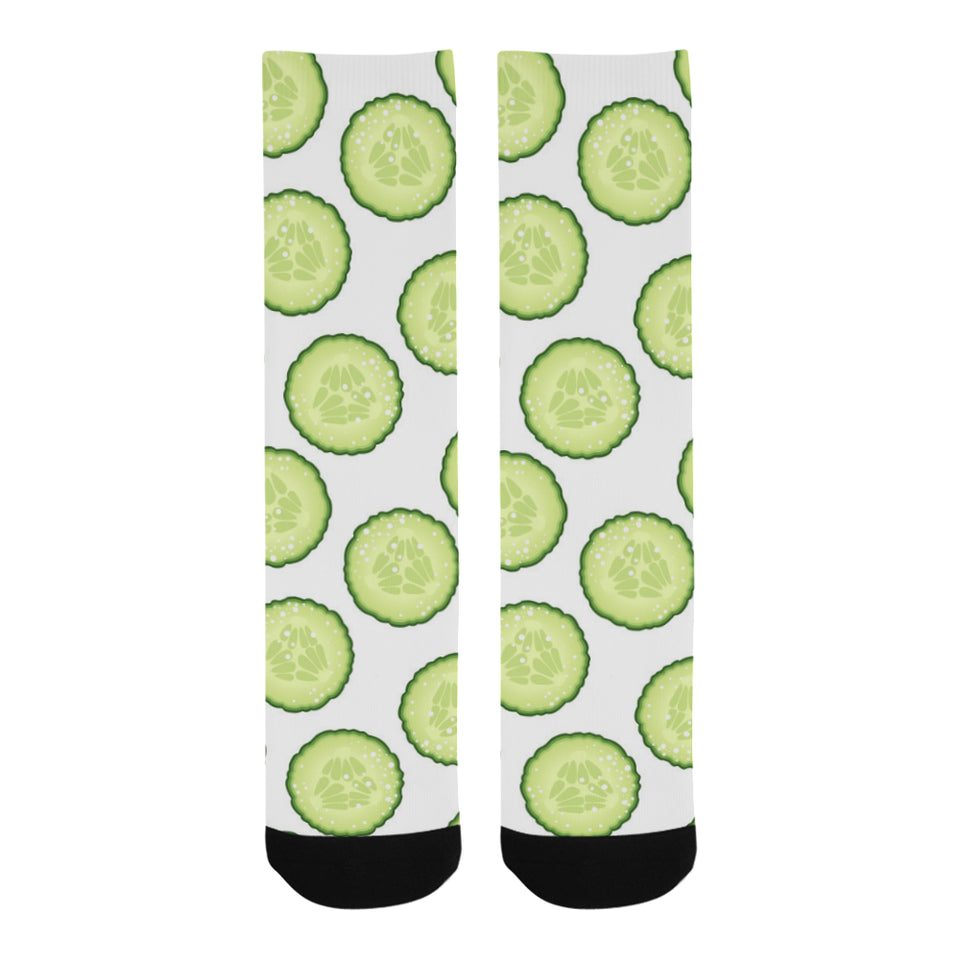 Cucumber slices pattern Crew Socks