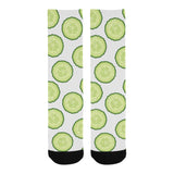 Cucumber slices pattern Crew Socks