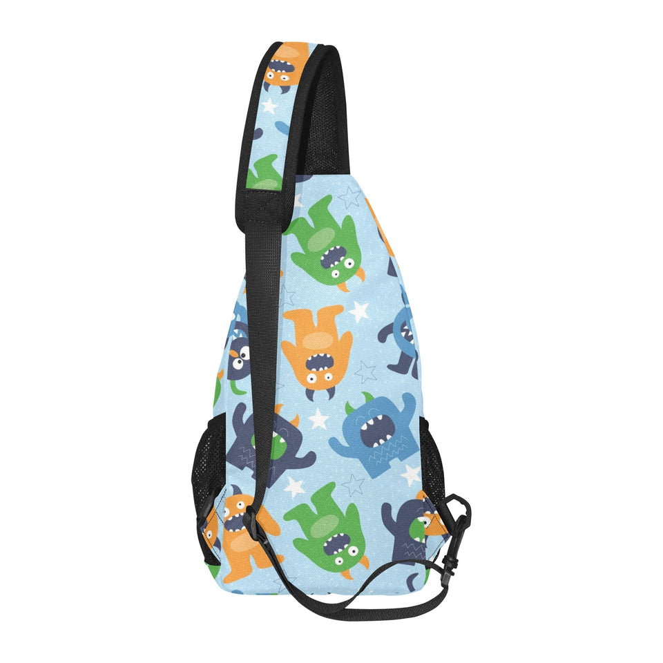 Alien Pattern Print Design 04 All Over Print Chest Bag