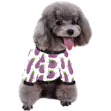 Eggplant Pattern Print Design 01 All Over Print Pet Dog Round Neck Fuzzy Shirt