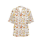 Giraffe Pattern Print Design 04 Women's All Over Print Hawaiian Shirt