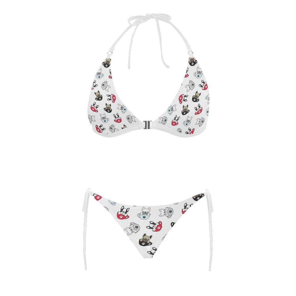French bulldog cup paw pattern Sexy Bikinis Two-Piece Swimsuits
