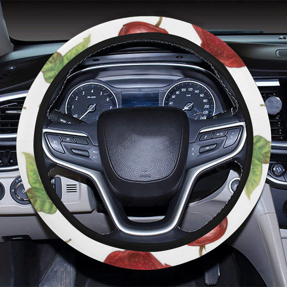 Red apples pattern Car Steering Wheel Cover