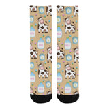 Cow bottle of milk pattern Crew Socks