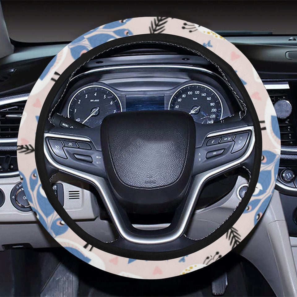 Cute peacock pattern Car Steering Wheel Cover