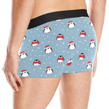 Cute penguin christmas snow pattern Men's All Over Print Boxer Briefs Men's Underwear