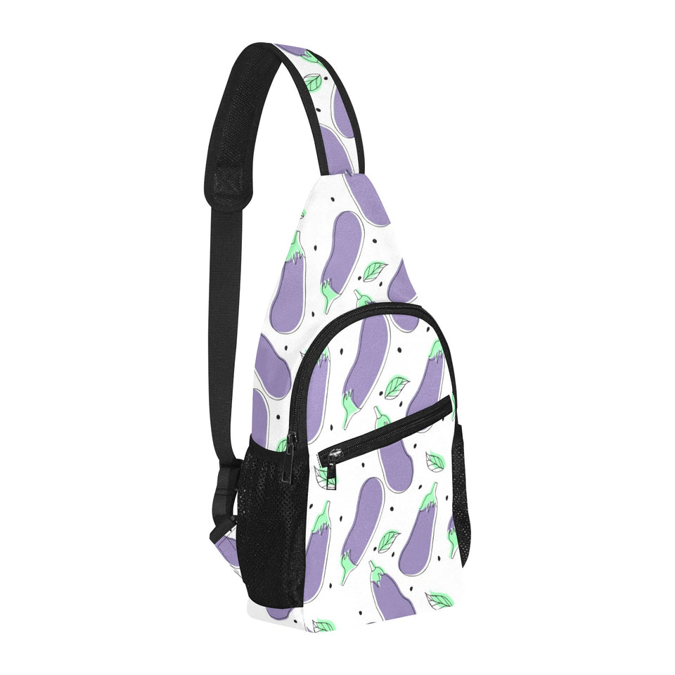 Eggplant Pattern Print Design 05 All Over Print Chest Bag