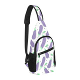 Eggplant Pattern Print Design 05 All Over Print Chest Bag
