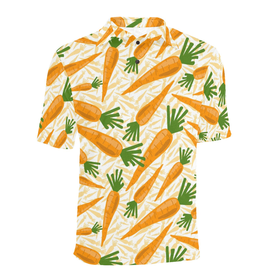 Carrot Pattern Print Design 01 Men's All Over Print Polo Shirt